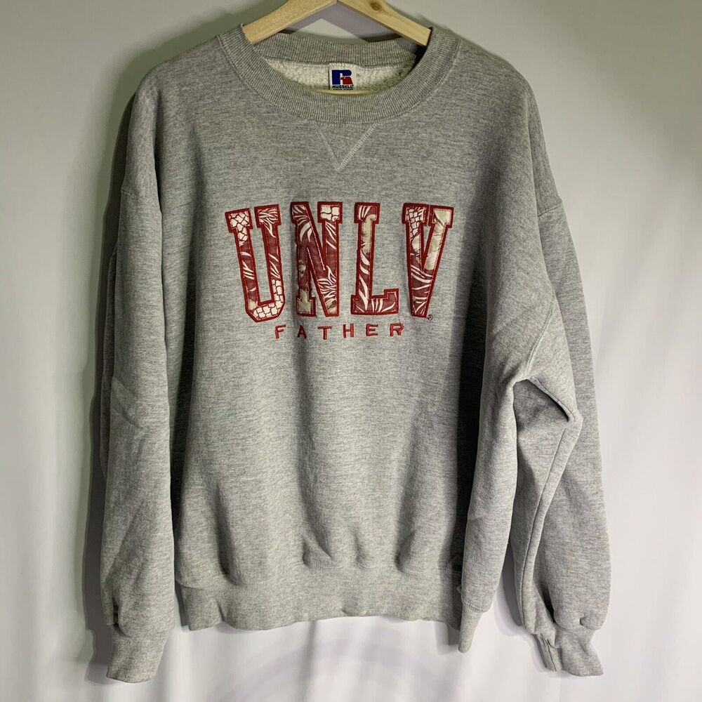 VTG Russel Athletic UNLV “FATHER” Embroidered SWEATER XL‎ Rare